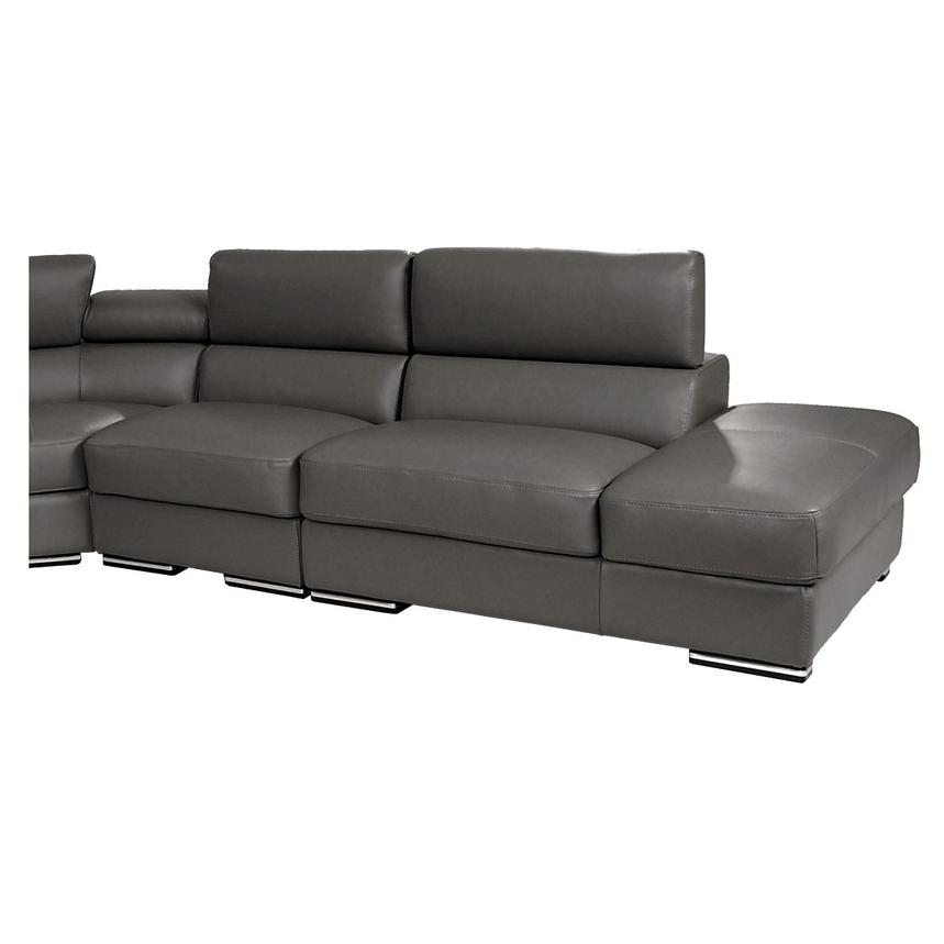 Grace Dark Gray Leather Sofa El Dorado Furniture