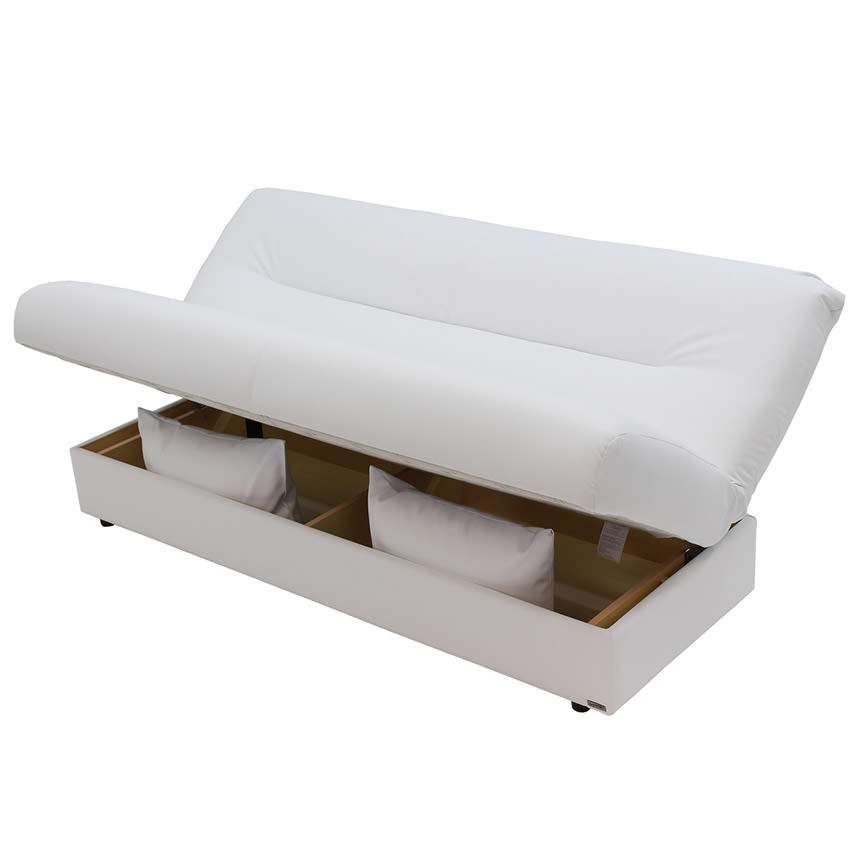 Regata White Futon w/Storage El Dorado Furniture