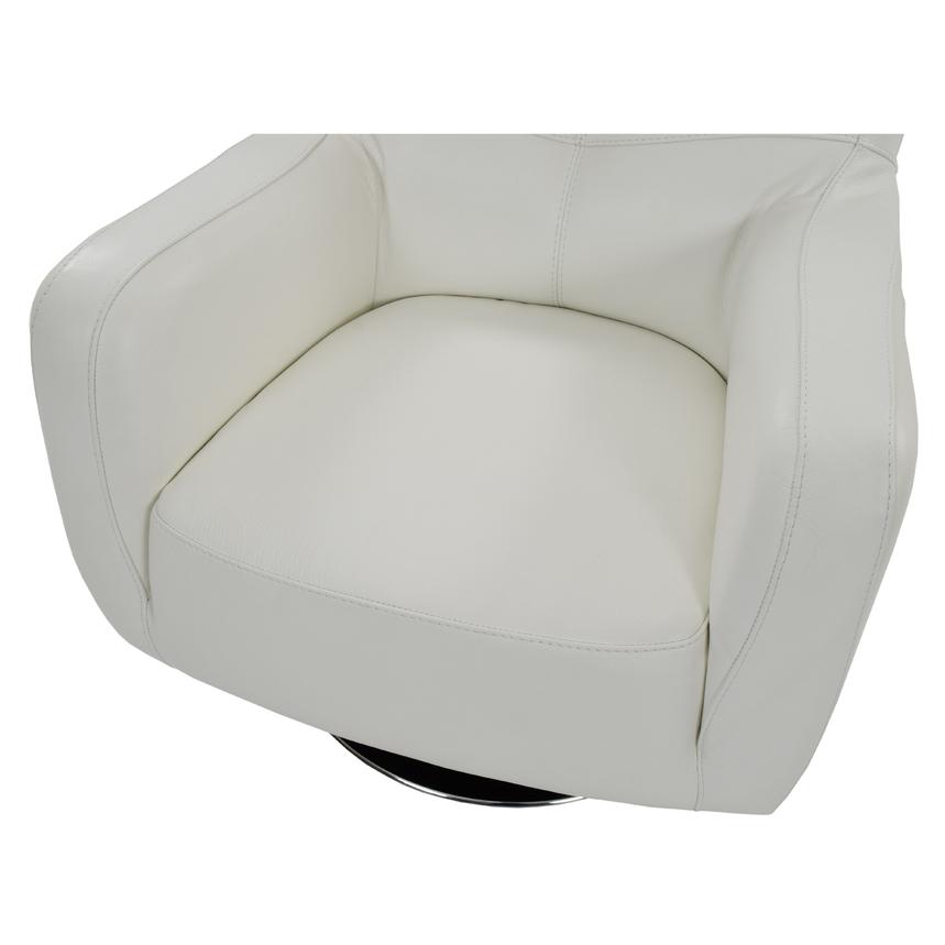 Verona White Leather Swivel Chair El Dorado Furniture