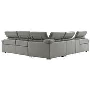 El Dorado Furniture A Diffe Kind Of Charlie Gray Motion Leather Sofa W Right Left Recliners Alternate Image 3 Of