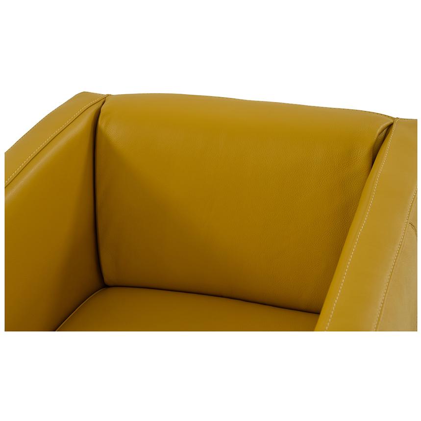 Cute Yellow Leather Swivel Chair El Dorado Furniture