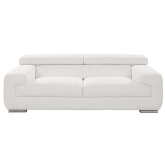 Grace White Leather Sofa