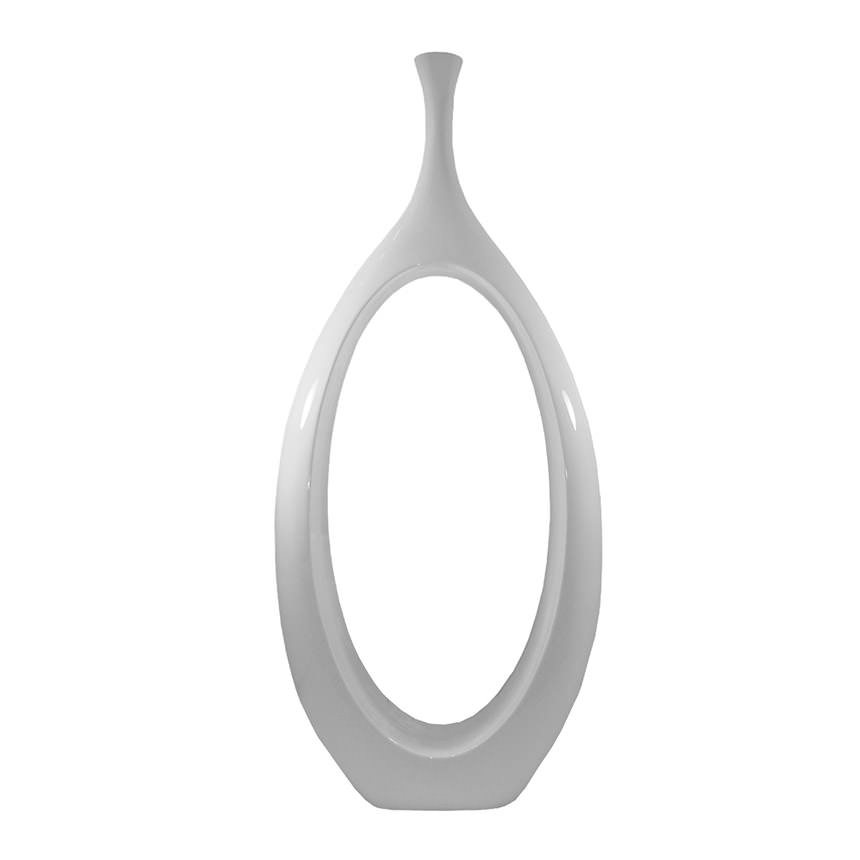 Cora White Vase main image, 1 of 3 images.