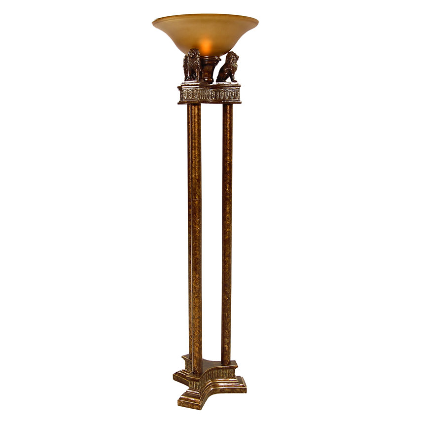 Lions Torchiere Floor Lamp El Dorado Furniture