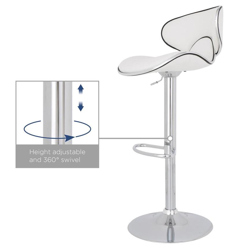 Clipper White Adjustable Stool  alternate image, 8 of 8 images.