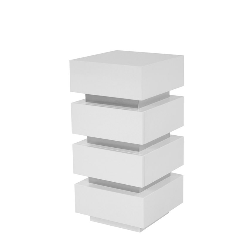 Grace White Medium Pedestal El Dorado Furniture