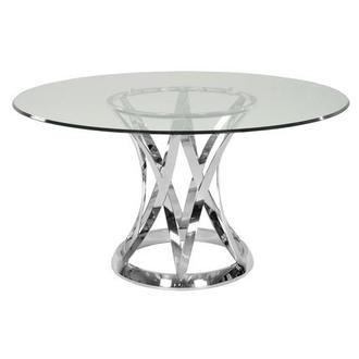 Janet Clear Round Dining Table
