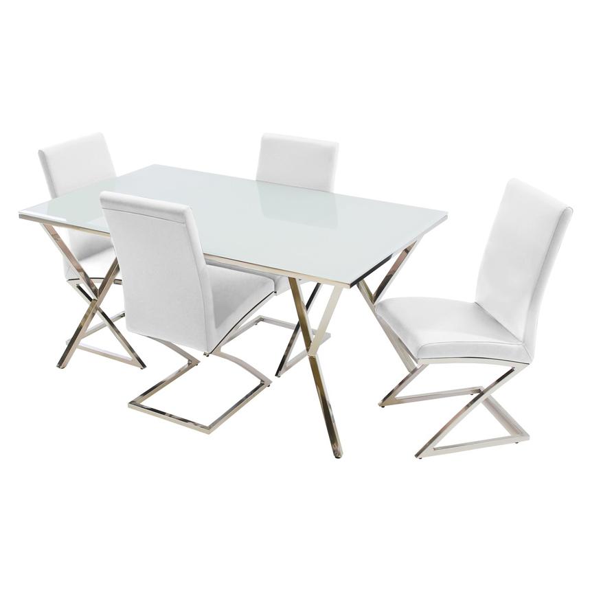Jade White 5-Piece Dining Set | El Dorado Furniture