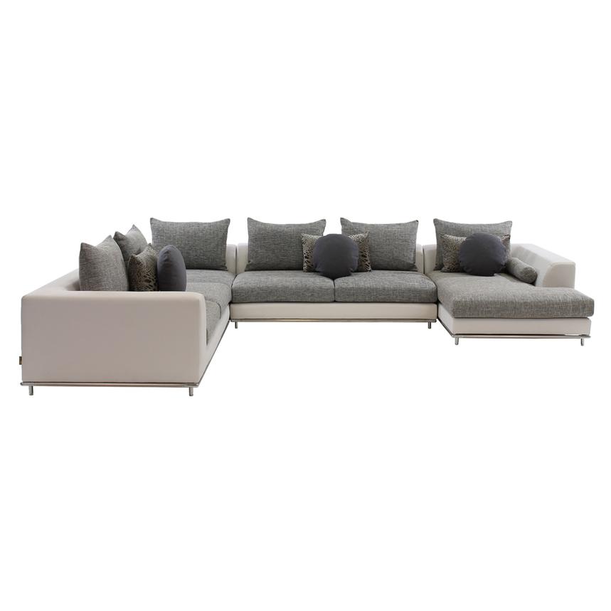 Hanna Sectional Sofa w/Right Chaise alternate image, 3 of 7 images.