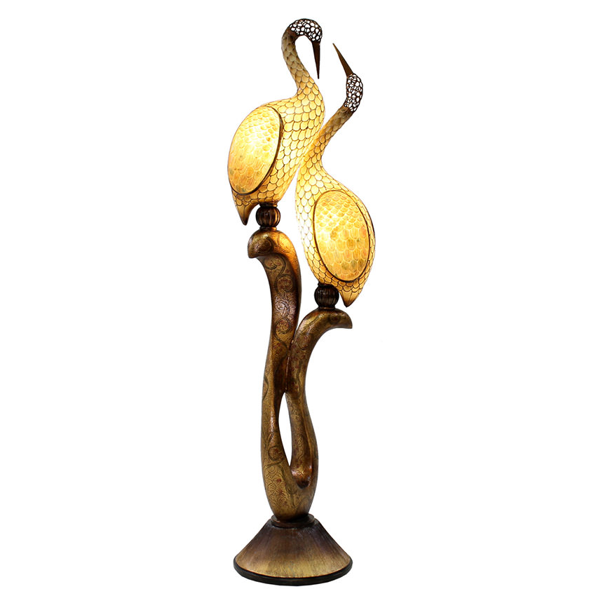 Swan Couple Floor Lamp  main image, 1 of 4 images.