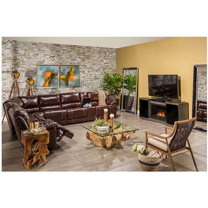 Theodore Burgundy Reclining Leather Sofa El Dorado Furniture Theodore Burgundy Reclining Leather Sofa Alternate Image 2 Of 8 Images