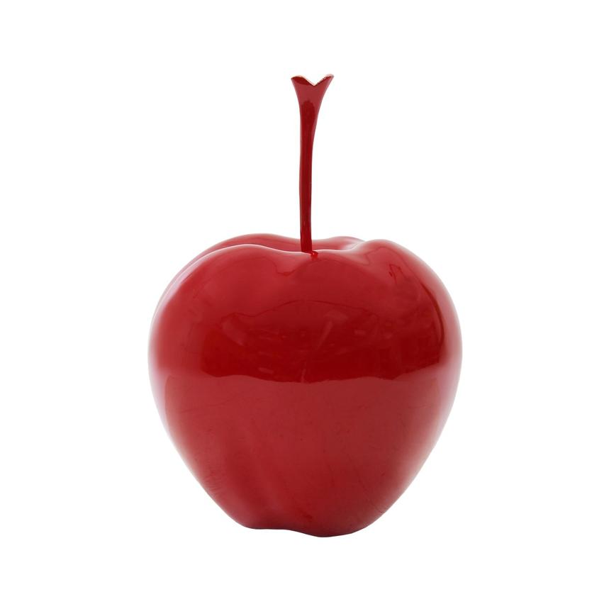 Small Glossy Red Apple Table Decor  main image, 1 of 3 images.