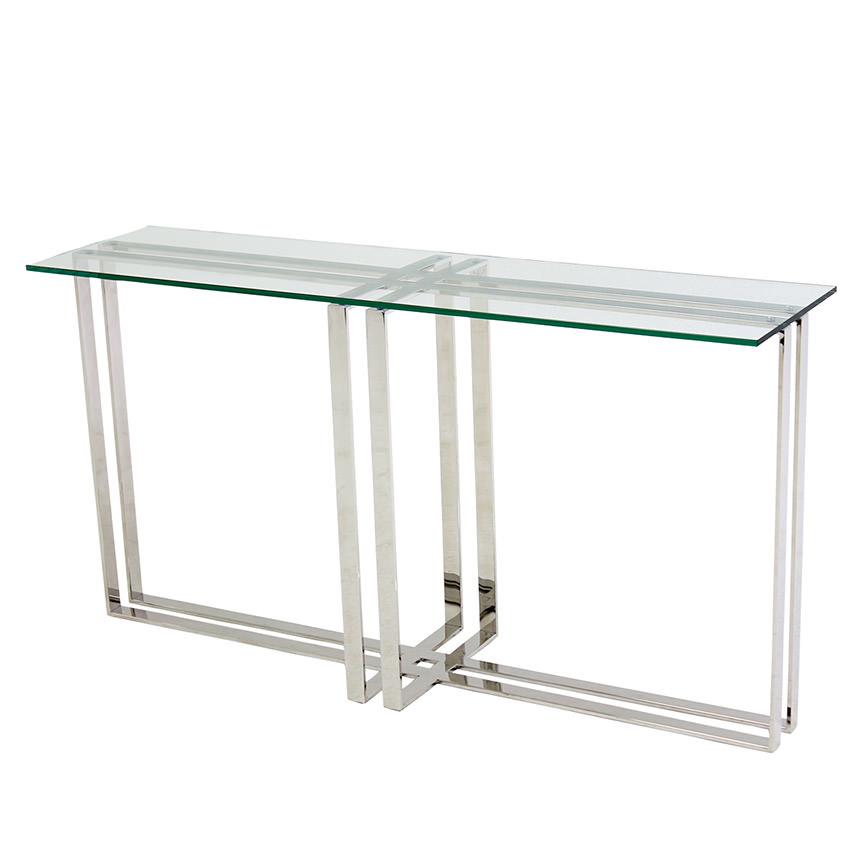 Riga Clear Console Table El Dorado Furniture