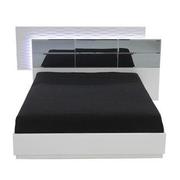 Manhattan White Mirrored King Platform Bed  alternate image, 3 of 4 images.