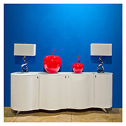 Small Glossy Red Apple Table Decor  alternate image, 2 of 2 images.