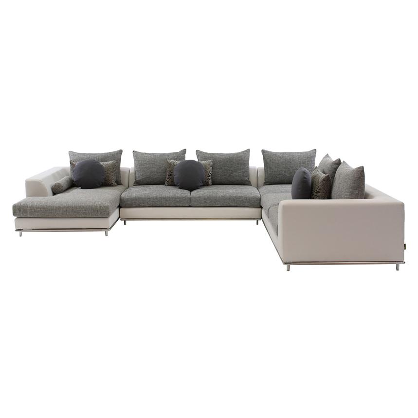 Hanna Sectional Sofa w/Left Chaise alternate image, 3 of 7 images.