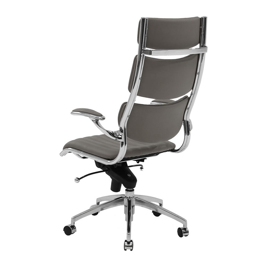 High back store gray chair