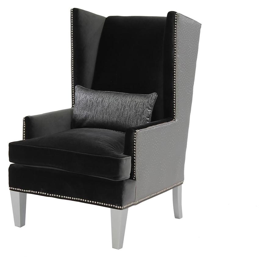 Laura Dark Gray Accent Chair  main image, 1 of 7 images.
