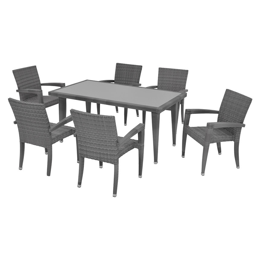 Neilina Gray 7Piece Patio Set El Dorado Furniture