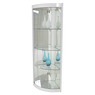 Timney Silver Corner Curio El Dorado Furniture