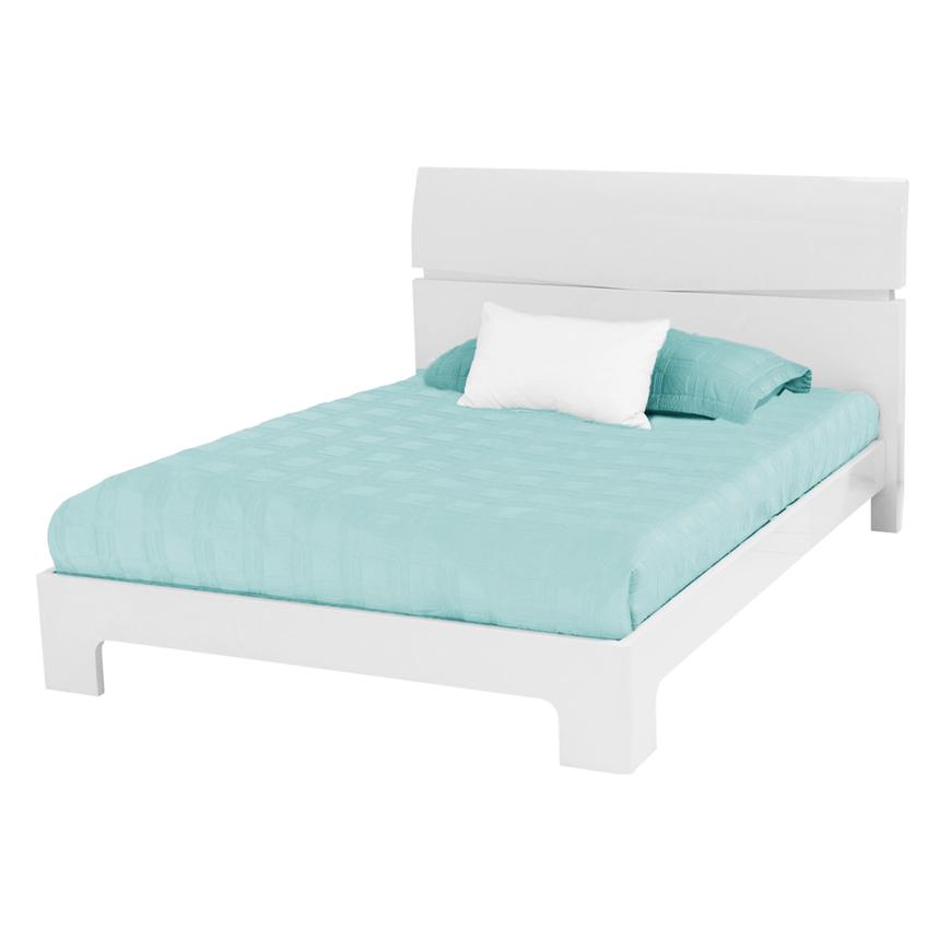 Brighton White Full Platform Bed main image, 1 of 5 images.