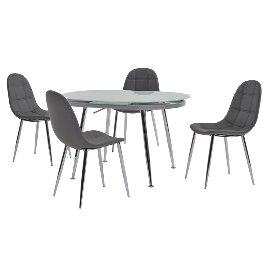 Clotus Gray 5-Piece Dining Set  main image, 1 of 9 images.