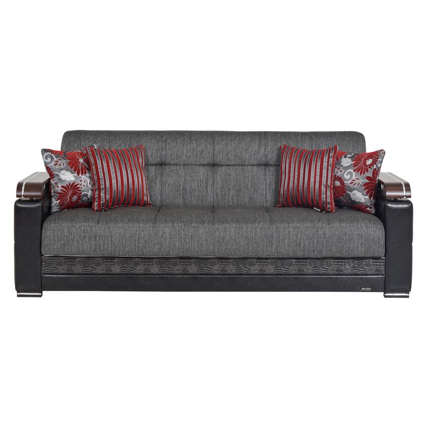 Ekol Gray Futon Sofa W Storage El Dorado Furniture
