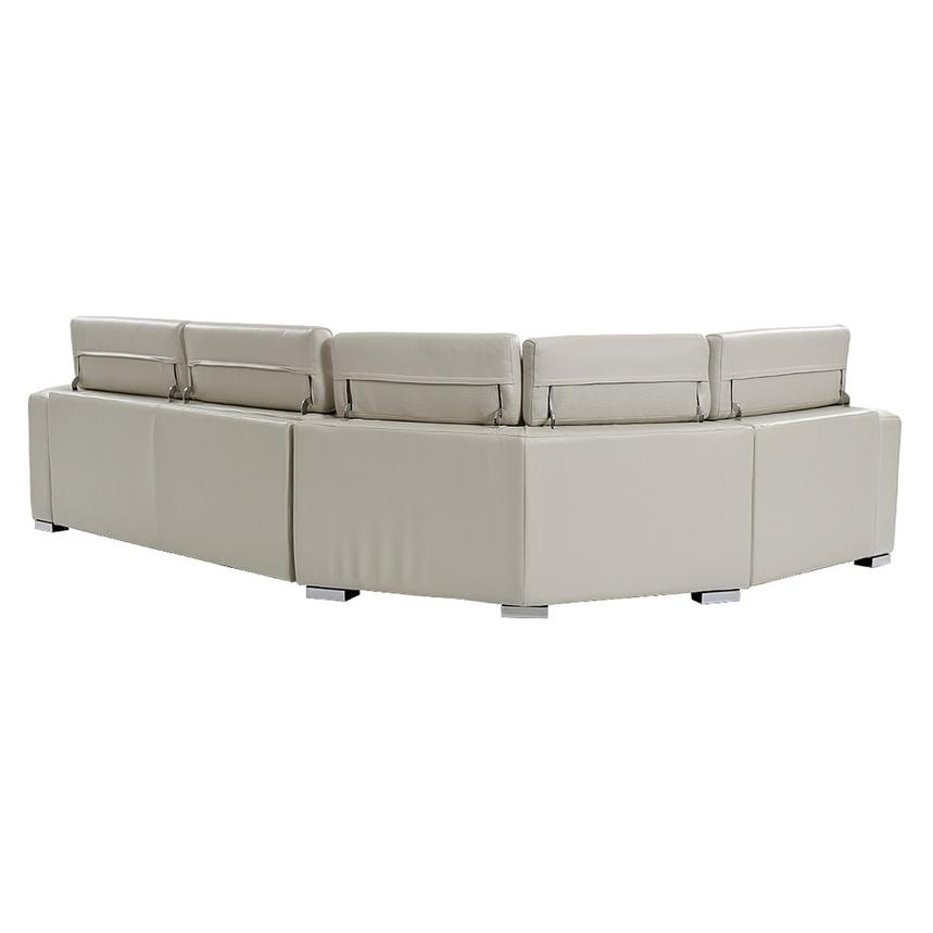 Bay Harbor Light Gray 3PC Leather Power Reclining Sectional w/Right Sleeper  alternate image, 4 of 9 images.