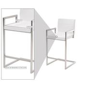 Carlyn White Counter Stool  alternate image, 5 of 5 images.