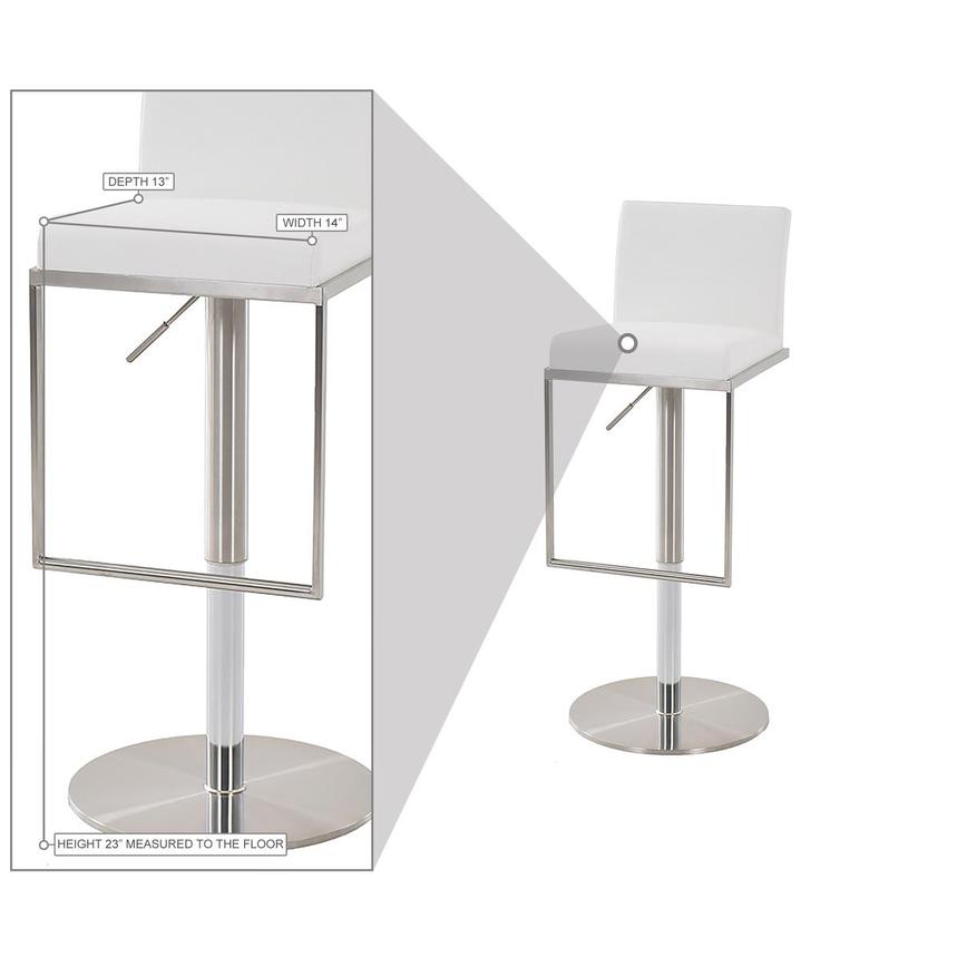 Brisa White Adjustable Stool  alternate image, 7 of 7 images.