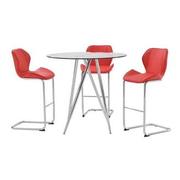 Latika Red 4-Piece Counter Dining Set  main image, 1 of 9 images.