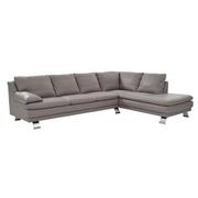Rio Light Gray Leather Corner Sofa w/Right Chaise  main image, 1 of 8 images.