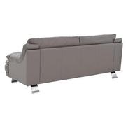 Rio Light Gray Leather Sofa  alternate image, 3 of 8 images.