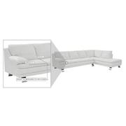 Rio White Leather Corner Sofa w/Right Chaise  alternate image, 8 of 8 images.