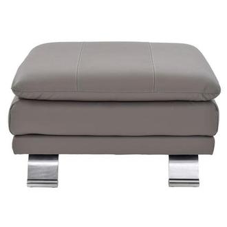 Small gray deals leather ottoman