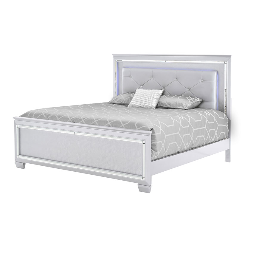Isabel Gray Queen Panel Bed main image, 1 of 10 images.