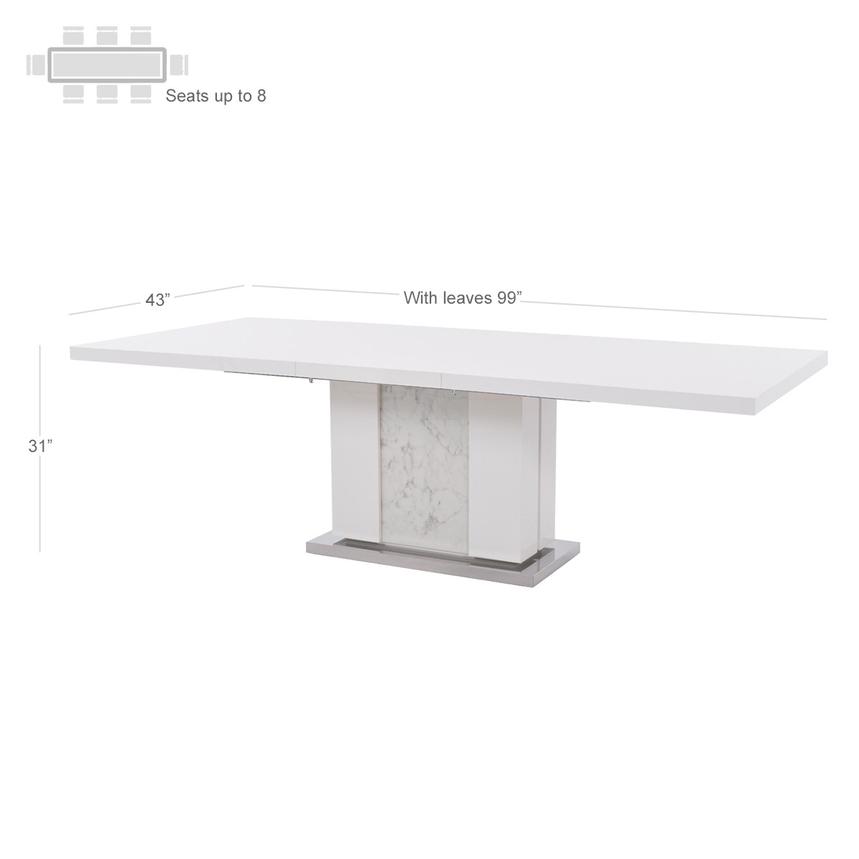 Ava 77" Extendable Dining Table  alternate image, 3 of 7 images.