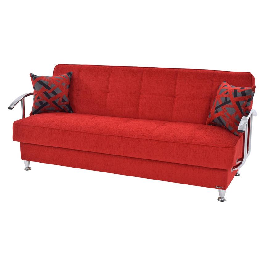 Betsy Red Futon w/Storage  main image, 1 of 8 images.
