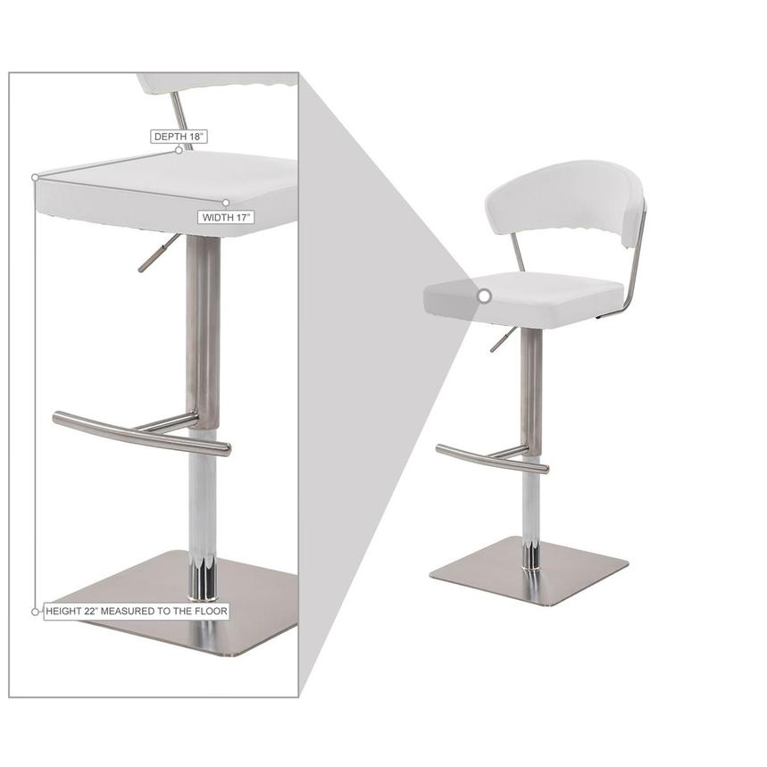 Bold White Adjustable Stool  alternate image, 8 of 8 images.