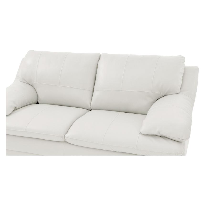 Rio White Leather Loveseat  alternate image, 5 of 7 images.