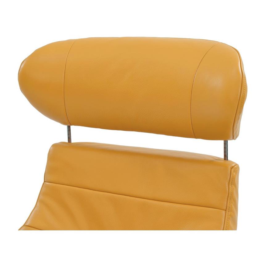 Enzo Yellow Leather Accent Chair  alternate image, 6 of 10 images.