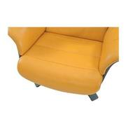 Enzo Yellow Leather Swivel Chair  alternate image, 7 of 10 images.