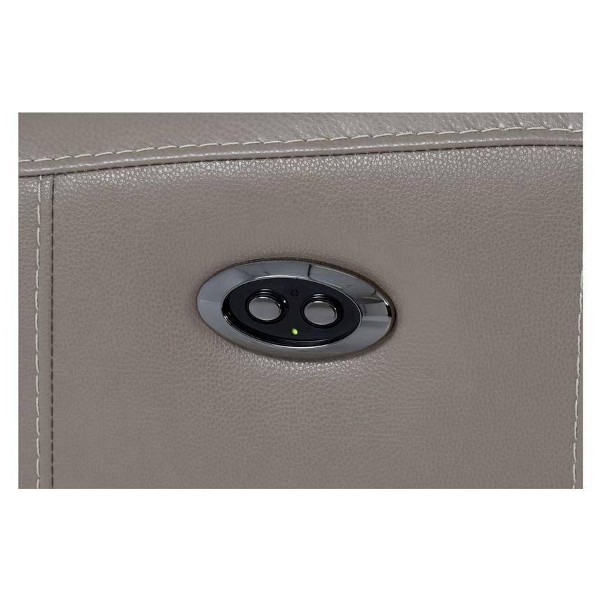 Lucca Gray Leather Power Glider Recliner  alternate image, 8 of 9 images.