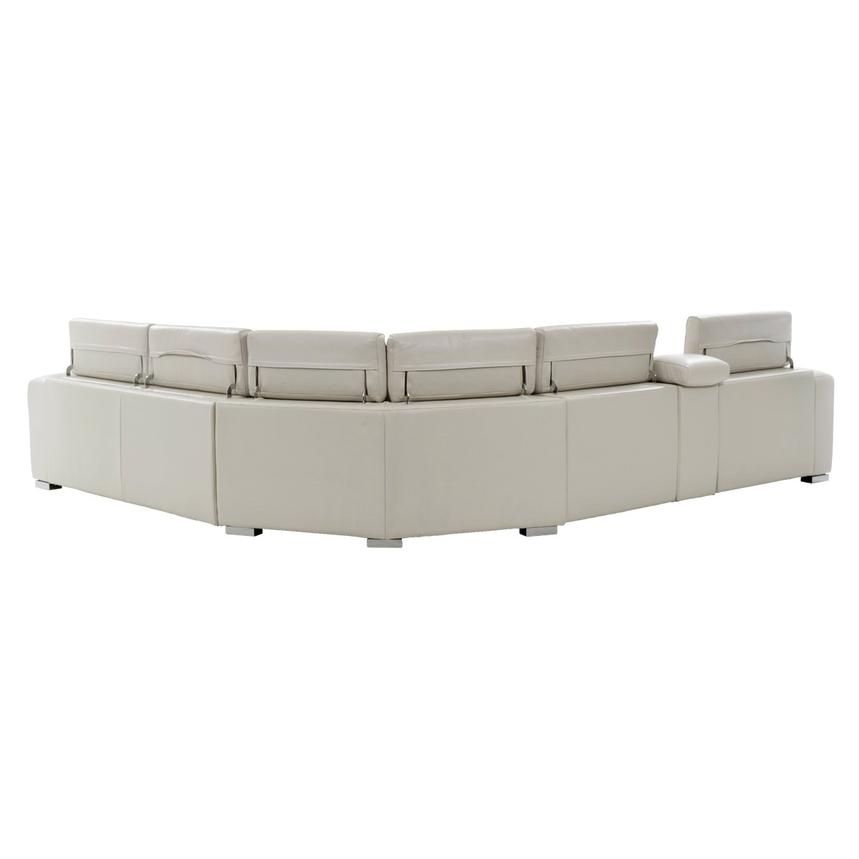 Bay Harbor Light Gray 5PC Leather Power Reclining Sectional w/Right Sleeper  alternate image, 4 of 10 images.