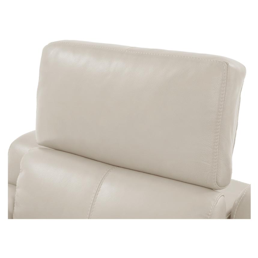 Gian Marco Light Gray Leather Power Recliner  alternate image, 6 of 9 images.