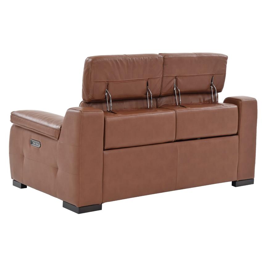 Gian Marco Tan Leather Power Reclining Loveseat  alternate image, 4 of 9 images.