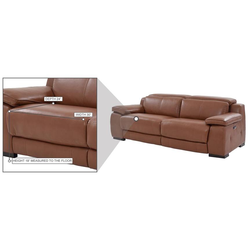 Gian Marco Tan Leather Power Reclining Sofa  alternate image, 10 of 10 images.