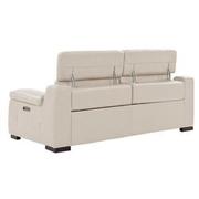 Gian Marco Light Gray Leather Power Reclining Sofa  alternate image, 5 of 10 images.
