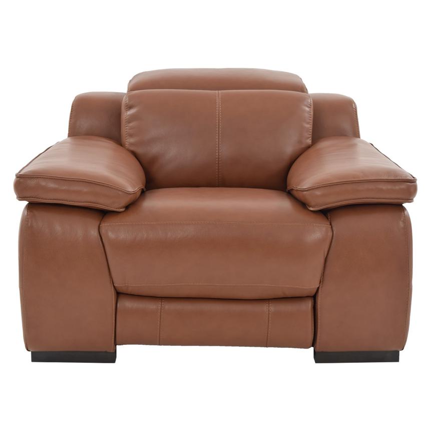Gian Marco Tan Leather Power Recliner, Tan Leather Recliner