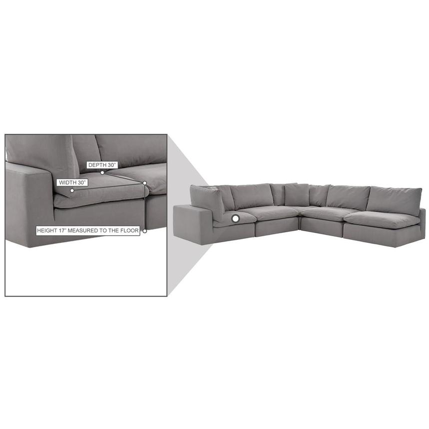 Nube II Gray Sectional Sofa  alternate image, 10 of 10 images.